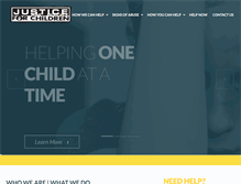 Tablet Screenshot of justiceforchildren.org